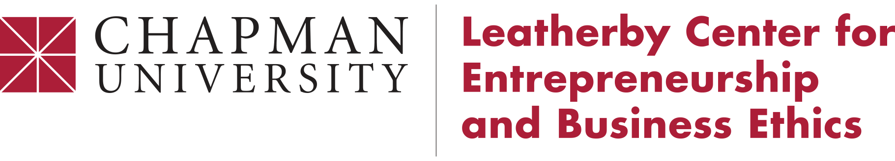 Chapman university leatherby center logo
