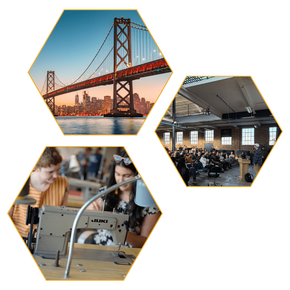 Three hexagons template Humanmade