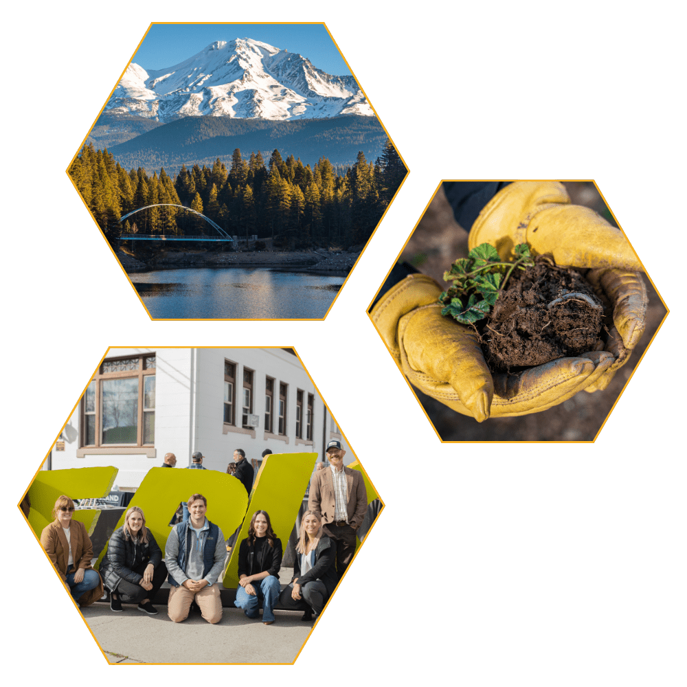 Three hexagons template shasta cascade